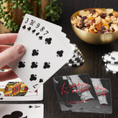 Modern klassiek gepersonaliseerd bruiloft gastenbo pokerkaarten (Insitu)
