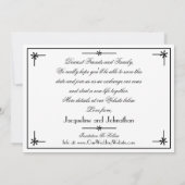 Modern klassiek romantisch chique wit save the dat aankondiging (Achterkant)