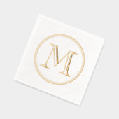 Modern klassiek rond monogram folie servetten (Links)