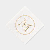 Modern klassiek rond monogram folie servetten (Rechts)