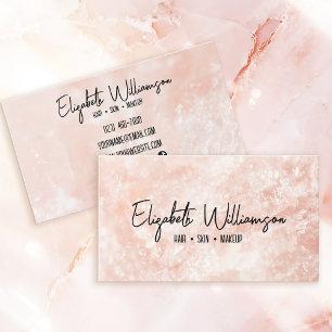 Modern klassiek schoon roze rozenkwarts visitekaartje