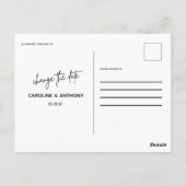 Modern klassiek script Verander de datum Briefkaart (Achterkant)