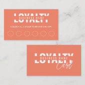 Modern Klassiek Terracotta Script Klantenkaartje (Voorkant / Achterkant)