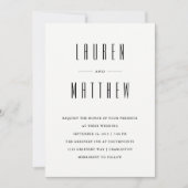 Modern klassiek | Zwart-wit bruiloft Kaart (Voorkant)