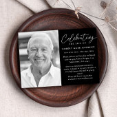 Modern klassiek zwart wit viering van het leven kaart