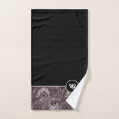 MODERN KLASSY MONOGRAMMED BLACK EN WHITE BAD HANDDOEK (Handdoek)
