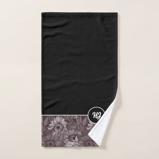 MODERN KLASSY MONOGRAMMED BLACK EN WHITE BAD HANDDOEK (Handdoek)