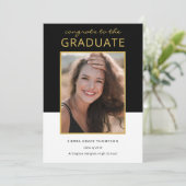 Modern kleurenblok Foto Afstuderen Aankondiging (Staand voorkant)
