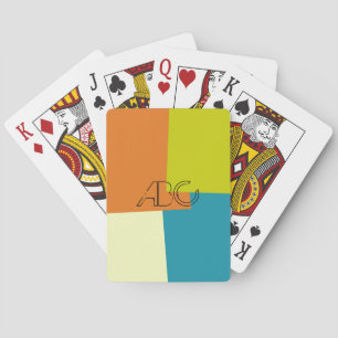 Modern kleurenpatroon voor geometrische weergave speelkaarten