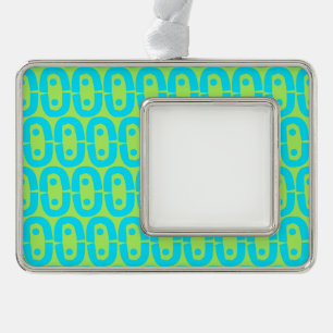 modern kleurig patroon verzilverd kader ornament