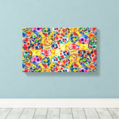 Modern kleurrijk Abstract Canvas Afdruk (Insitu (Houten vloer))