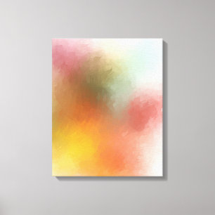 Modern kleurrijk Abstract kunstwerk Trendy Red Yel Canvas Afdruk
