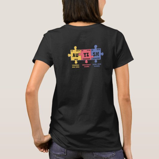 Modern Kleurrijk Autisme T-shirt ontwerp (Achterkant)
