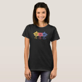 Modern Kleurrijk Autisme T-shirt ontwerp (Voorkant volledig)