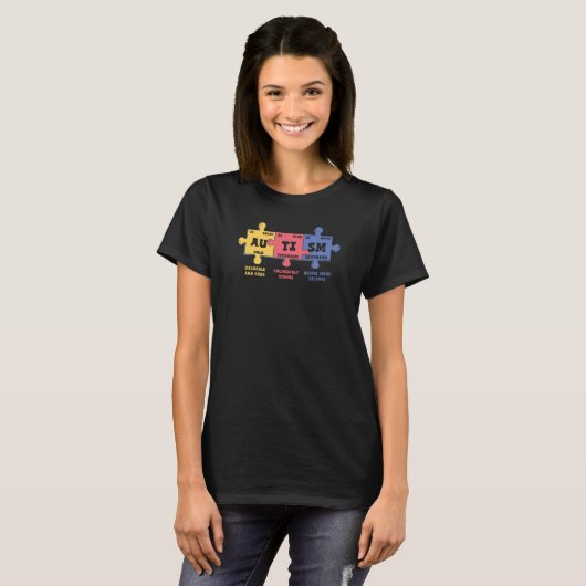 Modern Kleurrijk Autisme T-shirt ontwerp (Voorkant volledig)