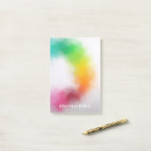 Modern kleurrijk blauw Paars rood Sinaasappel Post-it® Notes (Op bureau)