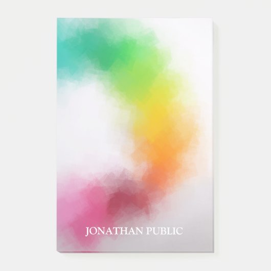 Modern kleurrijk blauw Paars rood Sinaasappel Post-it® Notes (Voorkant)