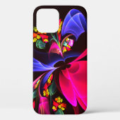 Modern kleurrijk bloemig Abstract kunstpatroon #06 Case-Mate iPhone Case (Achterkant)