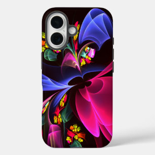 Modern kleurrijk bloemig Abstract kunstpatroon #06 iPhone 16 Hoesje