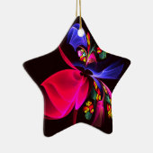 Modern kleurrijk bloemig Abstract kunstpatroon #06 Keramisch Ornament (Rechts)