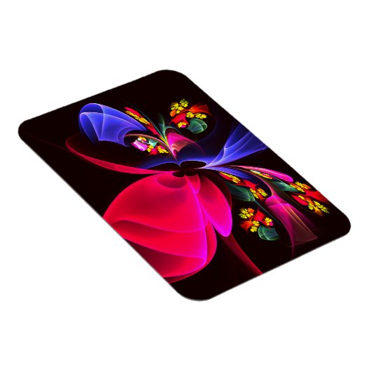 Modern kleurrijk bloemig Abstract kunstpatroon #06 Magneet (Rechterzijde)