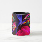 Modern kleurrijk bloemig Abstract kunstpatroon #06 Mok (Midden)