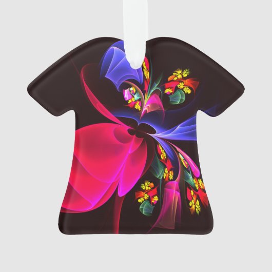 Modern kleurrijk bloemig Abstract kunstpatroon #06 Ornament (achterkant)