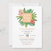 Modern kleurrijk botanisch tropisch verjaardagsfee kaart (Voorkant)