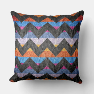 Modern Kleurrijk Chevron leer #3 Kussen
