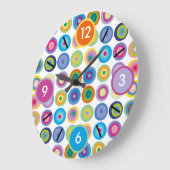 Modern Kleurrijk Cirkelpatroon uit het Midden van  Grote Klok (Hoek)