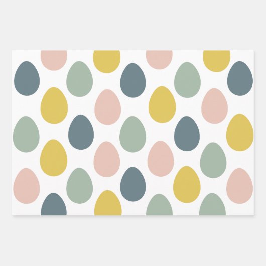 Modern kleurrijk eierpatroon paaspapier inpakpapier vel (Voorkant)