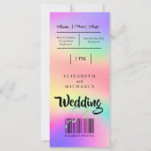 Modern kleurrijk festival regenboogbruiloft (Achterkant)