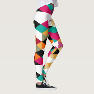 Modern kleurrijk geometrisch ontwerp leggings