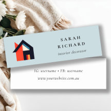 Modern Kleurrijk Huis Logo Makelaar Blauw Rood Ora