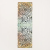 Modern kleurrijk Intricate Mandala Butterfly Yogamat (Achterkant)