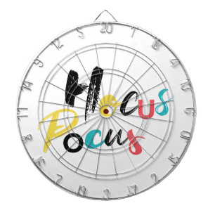 Modern, kleurrijk, leuk, cool, trendy Hocus Pocus Dartbord