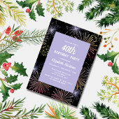 Modern Kleurrijk Leuk Vuurwerk Zwart Verjaardag Kaart