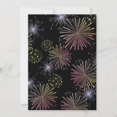 Modern Kleurrijk Leuk Vuurwerk Zwart Verjaardag Kaart (Achterkant)