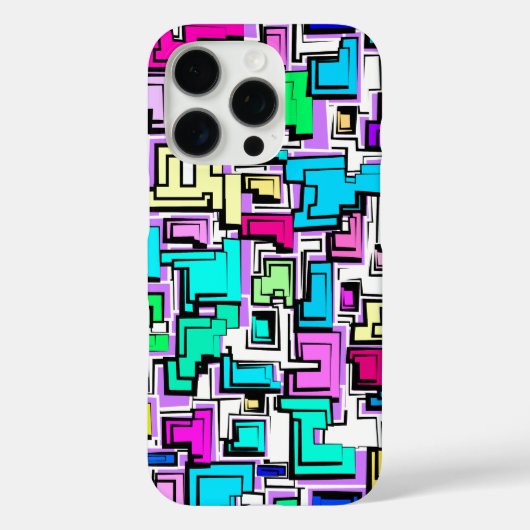 Modern kleurrijk patroonontwerp Case-Mate iPhone case (Achterkant)