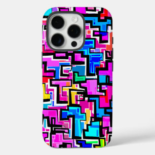 Modern kleurrijk patroonontwerp iPhone 16 pro hoesje