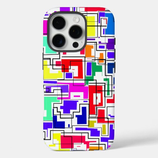 Modern kleurrijk patroonontwerp Case-Mate iPhone case (Achterkant)