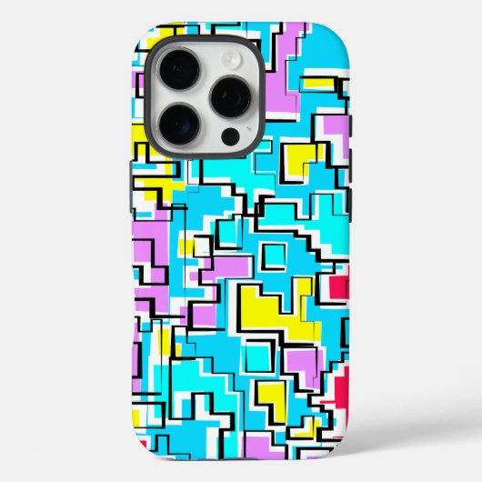 Modern kleurrijk patroonontwerp Case-Mate iPhone case (Achterkant)