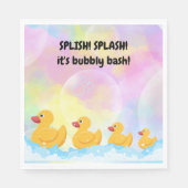 Modern kleurrijk rubber eendjes Baby shower Servet (Voorkant)