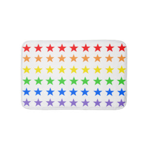 Modern kleurrijk sterrenpatroon badmat