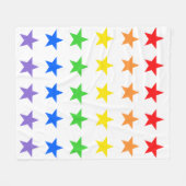 Modern kleurrijk sterrenpatroon fleece deken (Voorkant (Horizontaal))