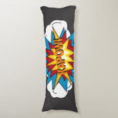 Modern kleurrijk stripboek KAPOW Pop Art Lichaamskussen (Voorkant Verticaal)