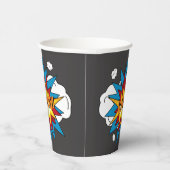 Modern kleurrijk stripboek KAPOW Pop Art Papieren Bekers (Rechts)