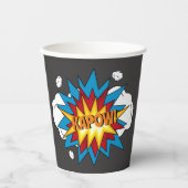 Modern kleurrijk stripboek KAPOW Pop Art Papieren Bekers (Voorkant)