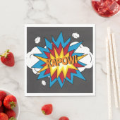 Modern kleurrijk stripboek KAPOW Pop Art Servet (Insitu)