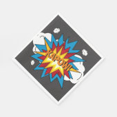 Modern kleurrijk stripboek KAPOW Pop Art Servet (Hoek)